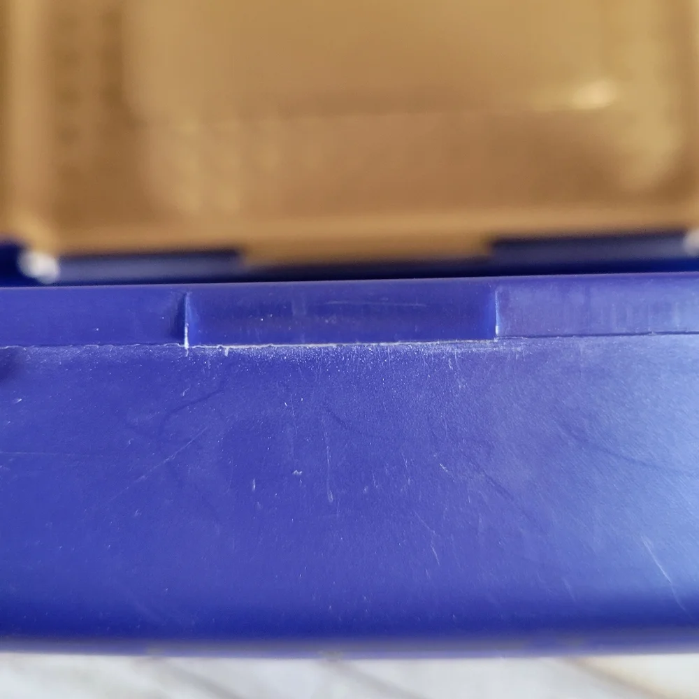 Spacemaker Pencil Box Blue & Gold Made In USA